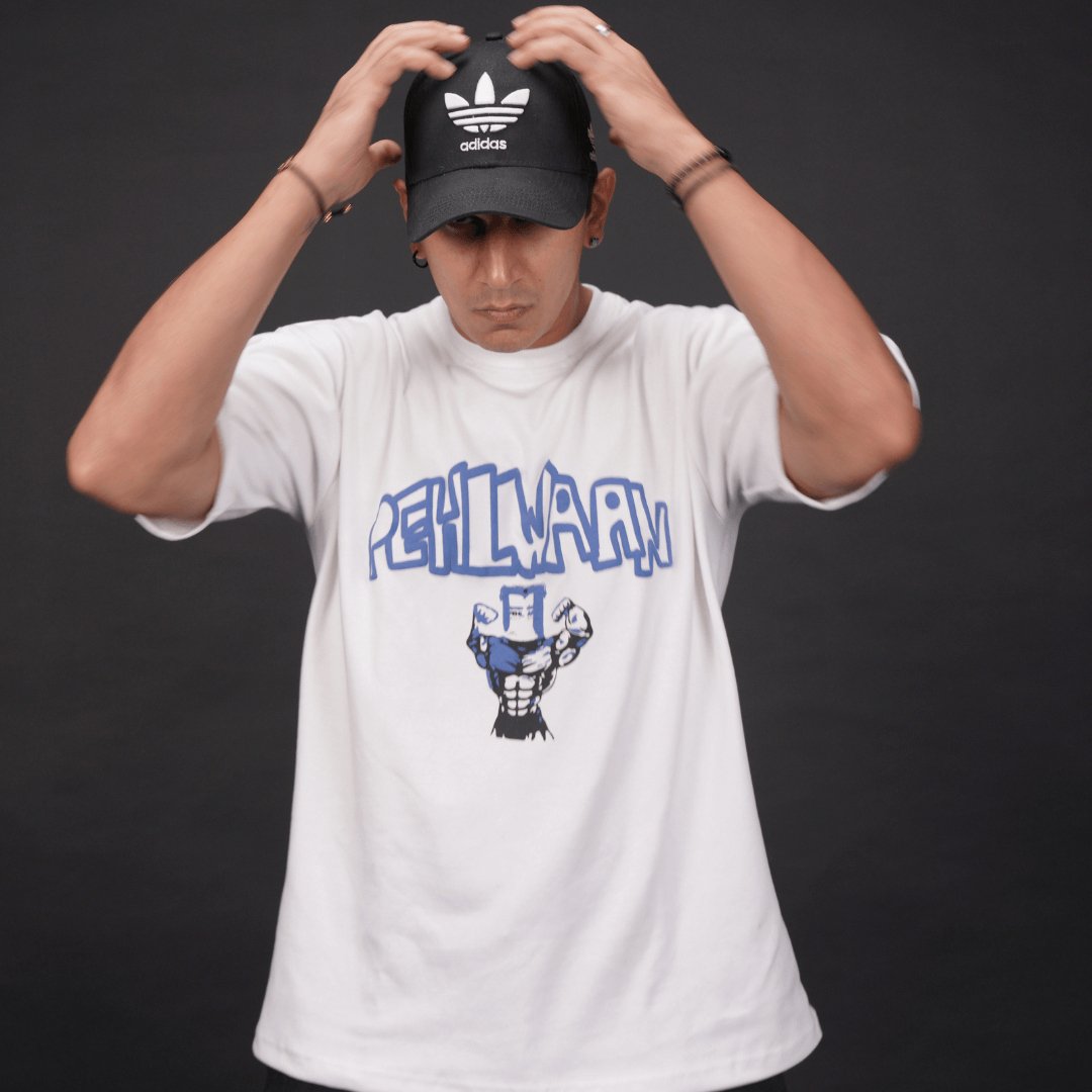 Official Pehlwaan T shirt - Oversized , White - Pehlwaan Nutrition
